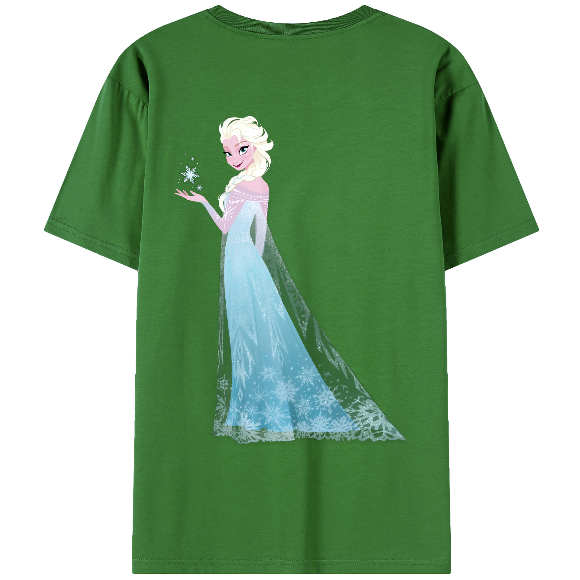 （画像用） アナと雪の女王 アンナ エルサ Frozen Anna Elsa レディース半袖Tシャツ(バックプリント)